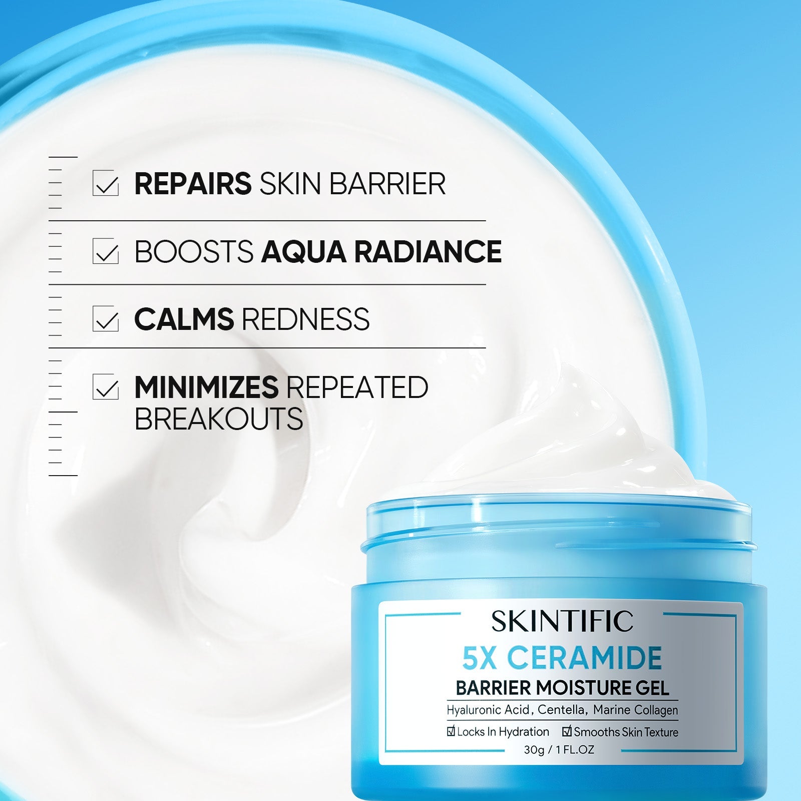 Gel hidratante con barrera de ceramida 5X