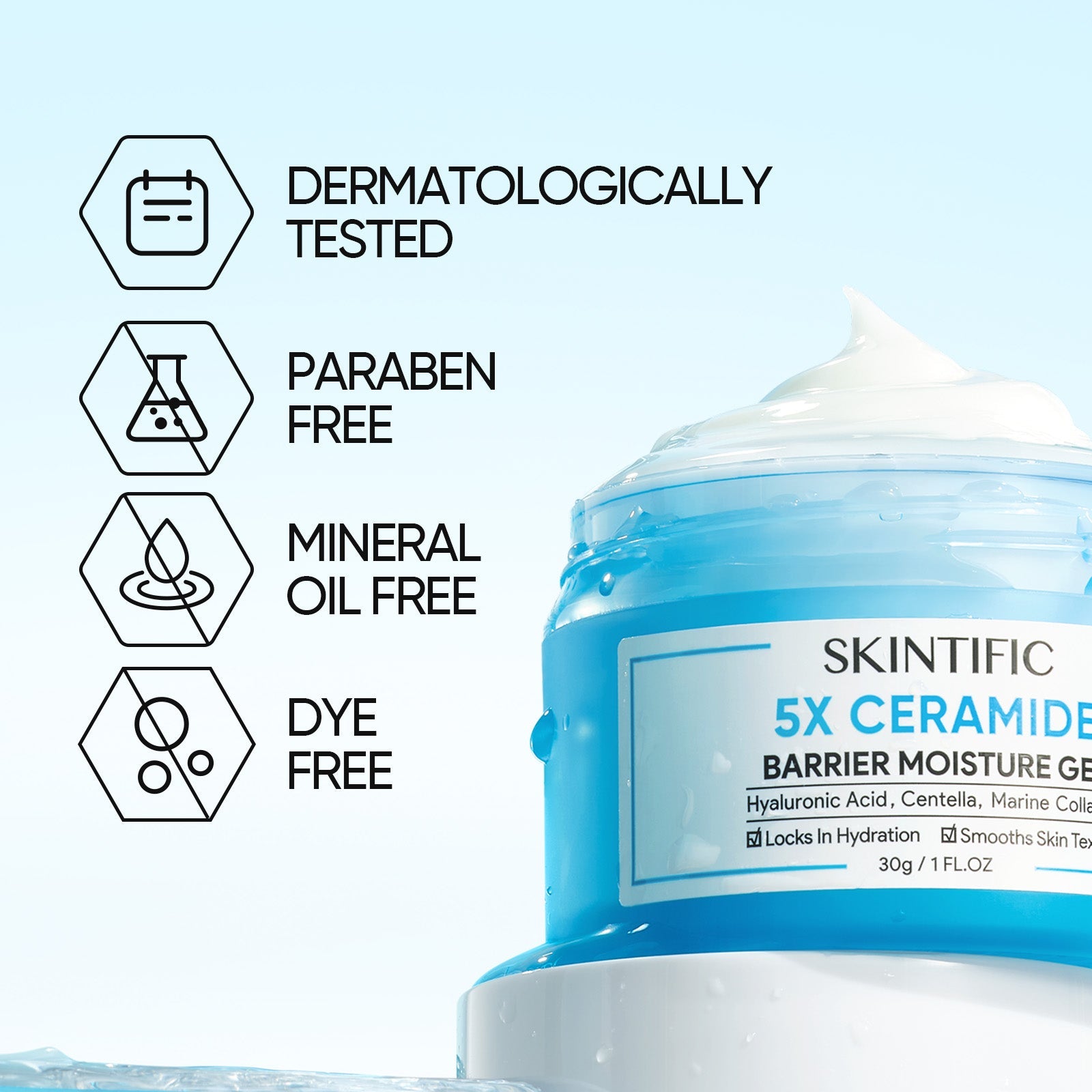 Gel hidratante con barrera de ceramida 5X