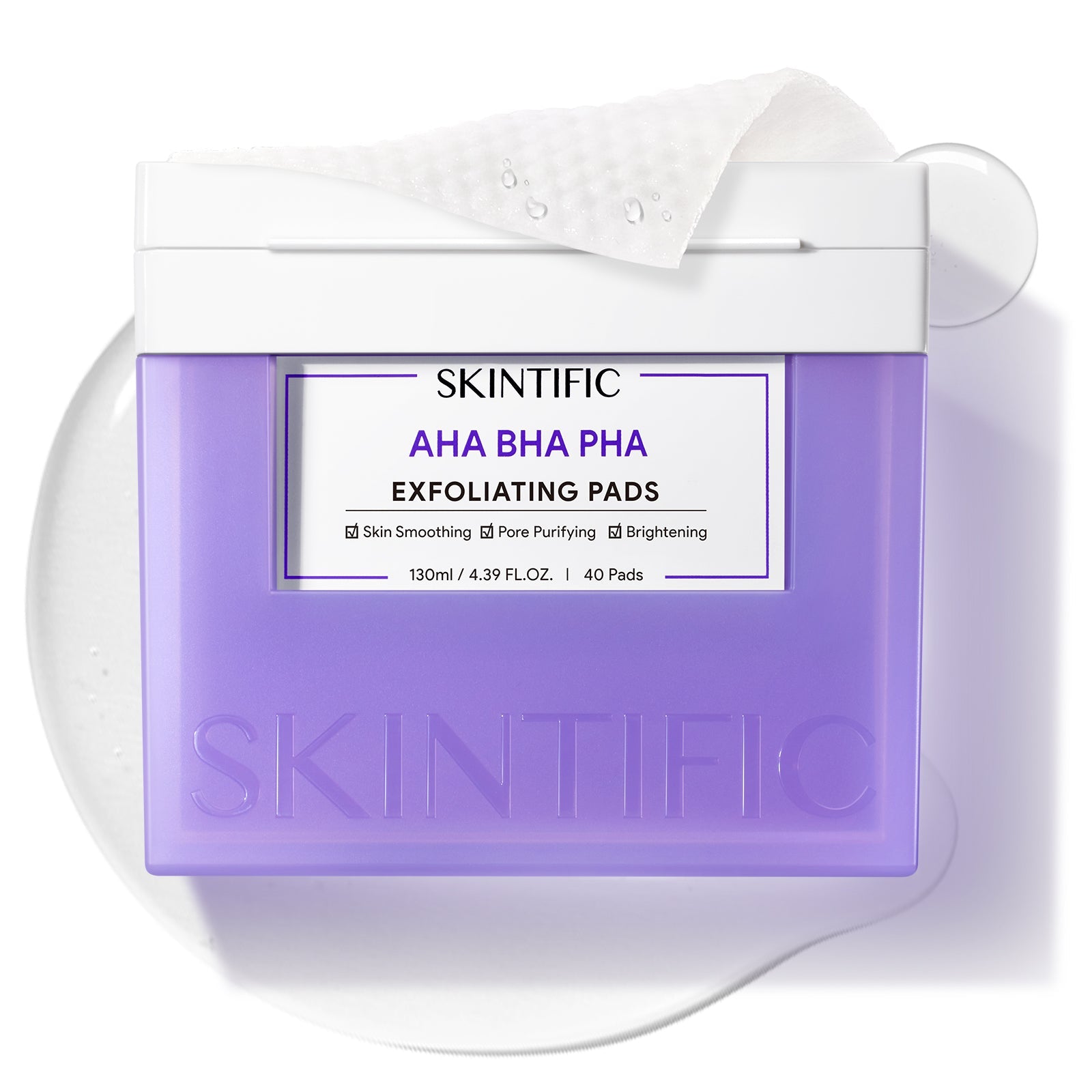 Toallitas exfoliantes AHA, BHA y PHA
