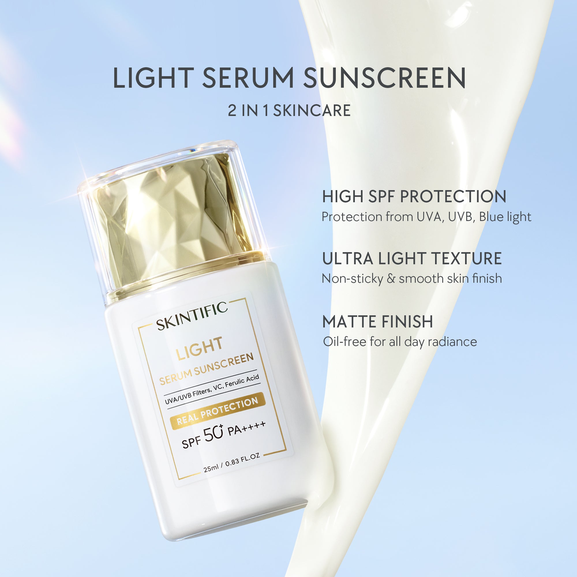 Sérum protector solar ligero SPF 50+ PA++++