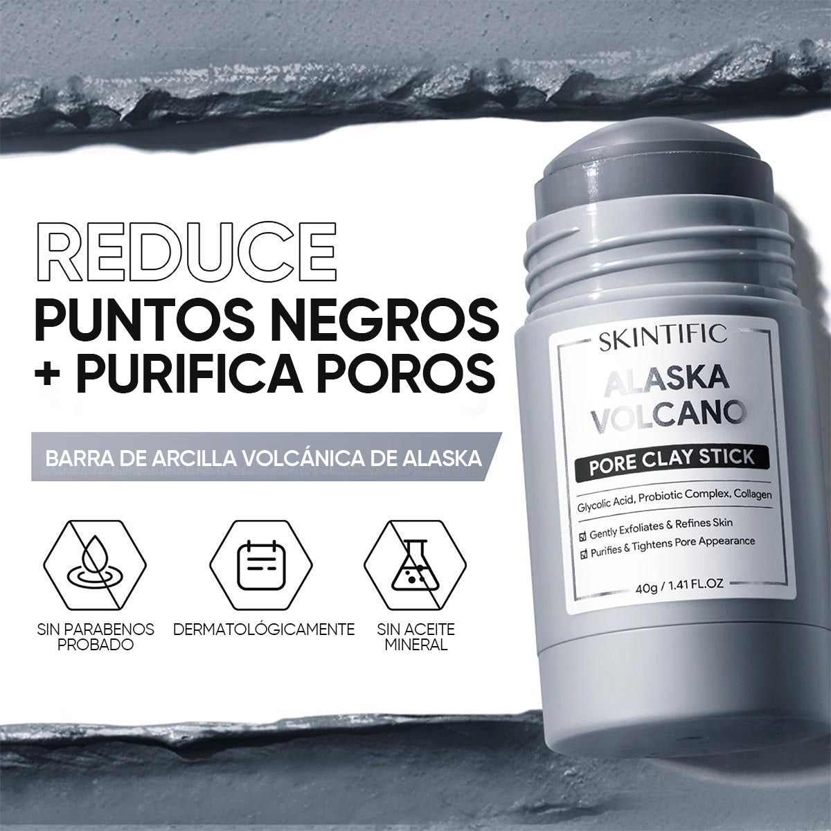 Alaska Volcano Pore Clay Stick