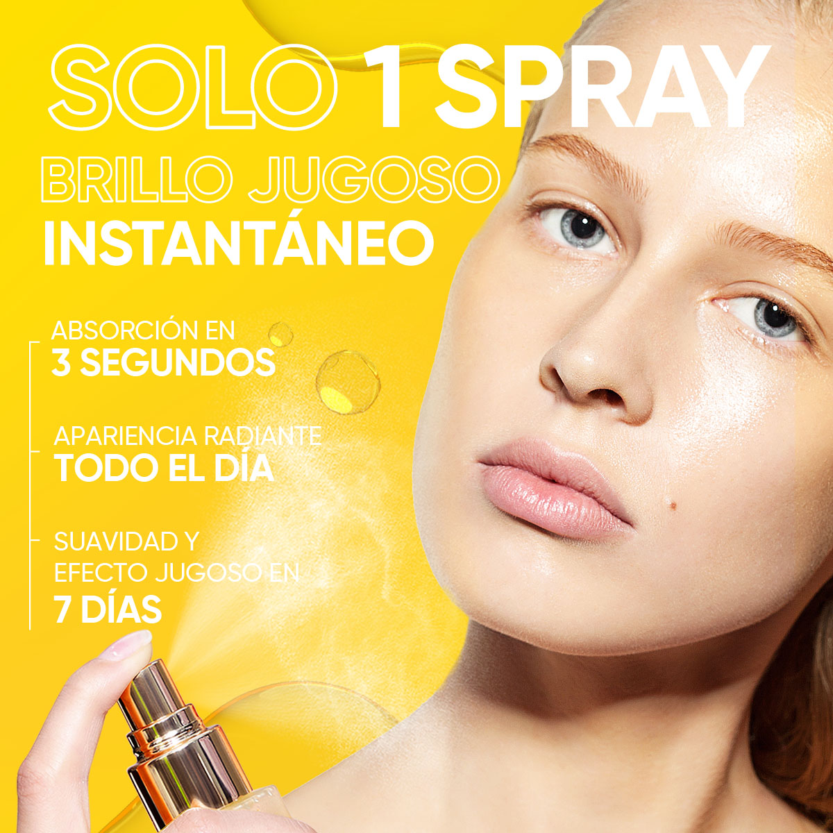 Cushion Glow Cover + Spray Sérum Potenciador + Sérum Labial