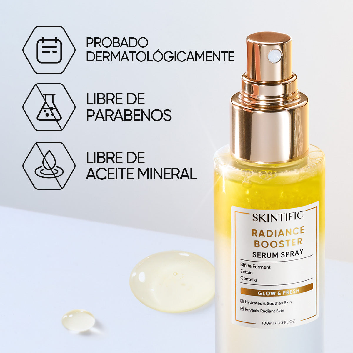 Cushion de cobertura de larga duración 12 horas + Spray sérum potenciador + Sérum labial