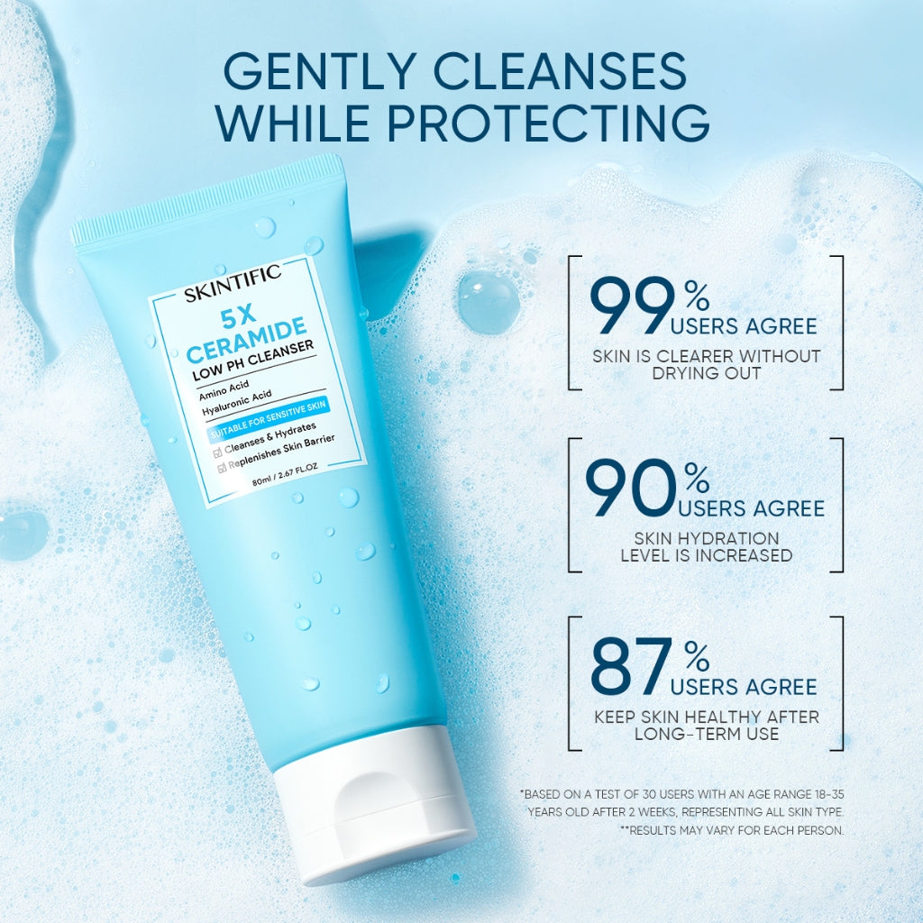 5X Ceramide Low pH Cleanser Facial Wash